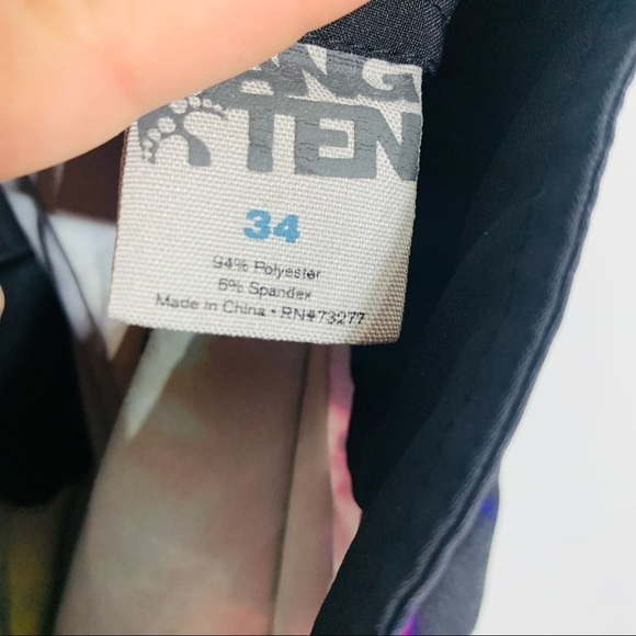 Hang 10 unlined board shorts swim trunks ultra beam light tie-dye neon 34 - Picture 6 of 6